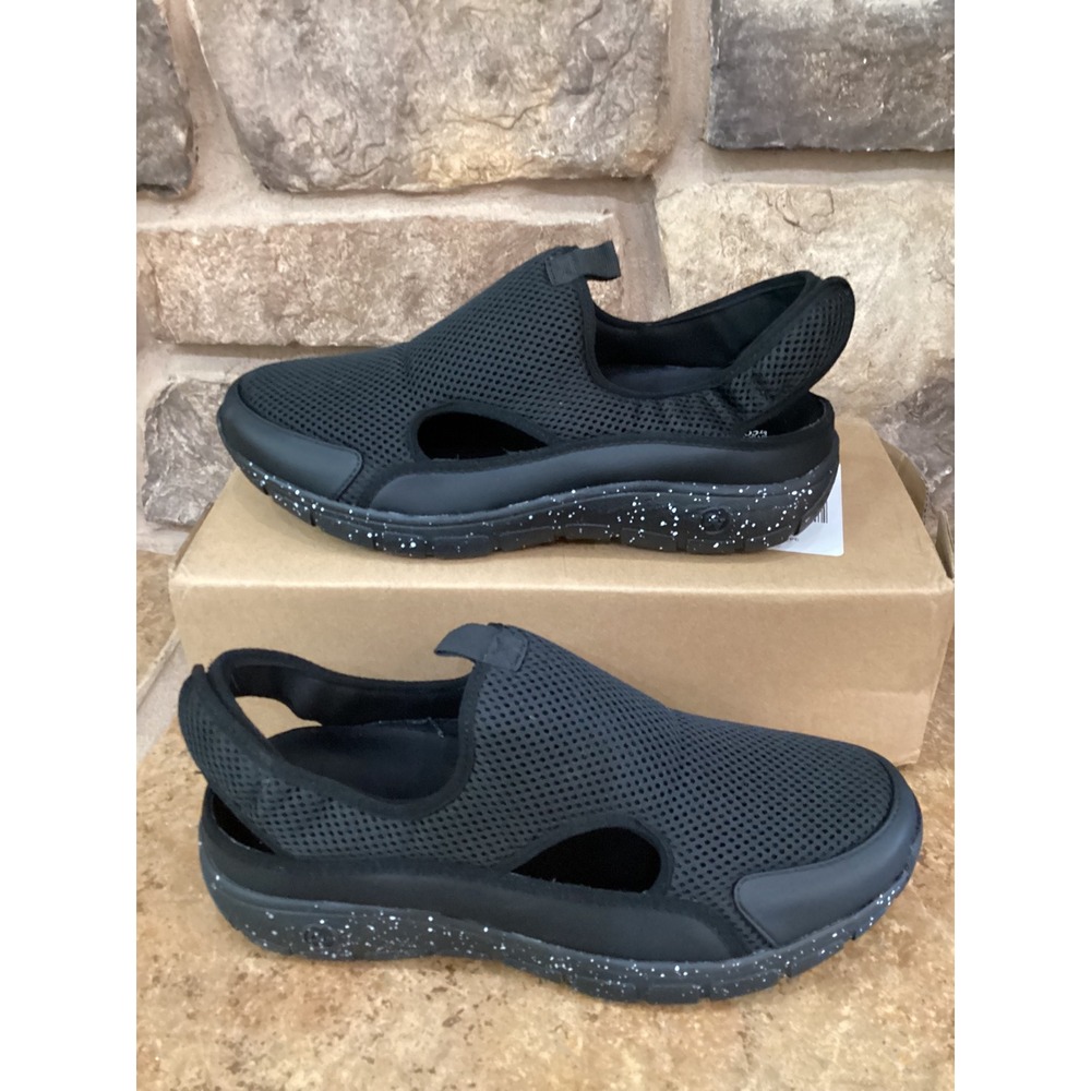 Comfortview Cheren Black Mesh Slip On Sneakers Speckled Sole Womens 8M